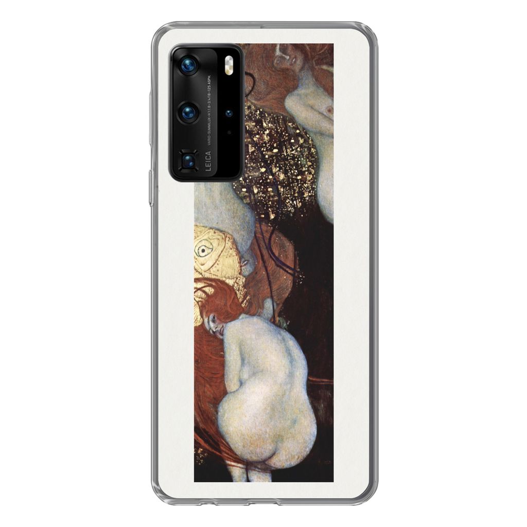 MuchoWow Handyhülle Schutzhülle Hülle für Huawei P40 Pro Goldfisch - Gustav Klimt Silikon Softcase Handy Hülle - Schutz