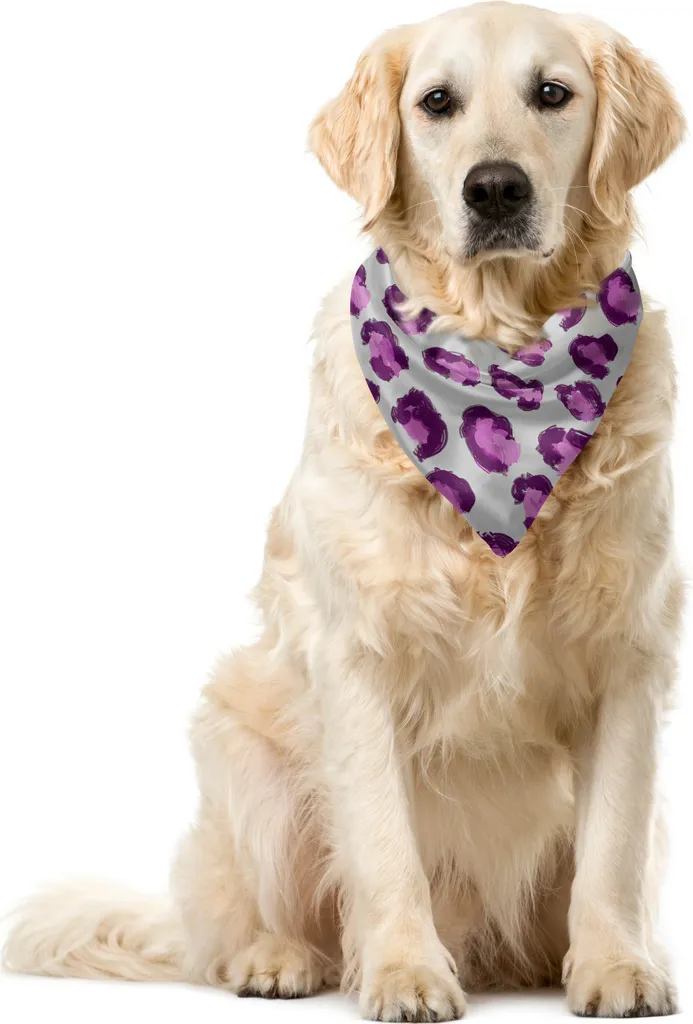 Foulard Astratto per Animali Abakuhaus - Misura 55x55 Rosa e Grigio