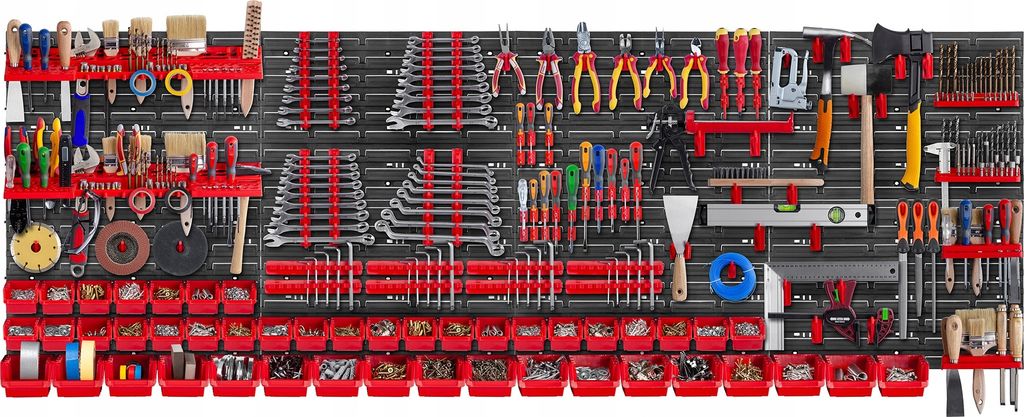 Velká nástěnná police na nářadí KADAX, 232x78cm Úložný Obrázek produktu 
