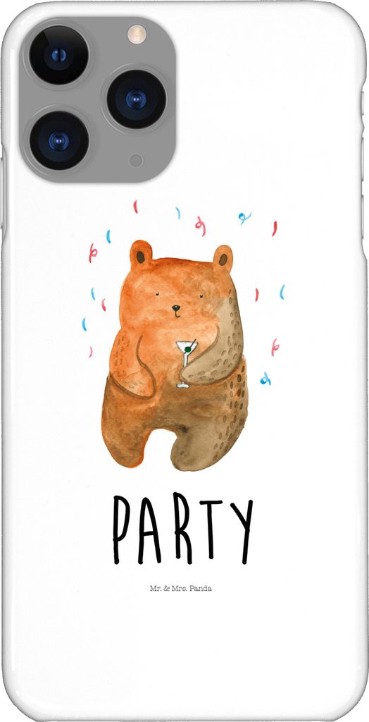 Mr. & Mrs. Panda Iphone 11 Pro Handyhülle Bär Party - Weiß - Geschenk, Teddy, Premium Kunststoff, Mitbringsel, Feiern, Handy Case, Geburtstag, L...