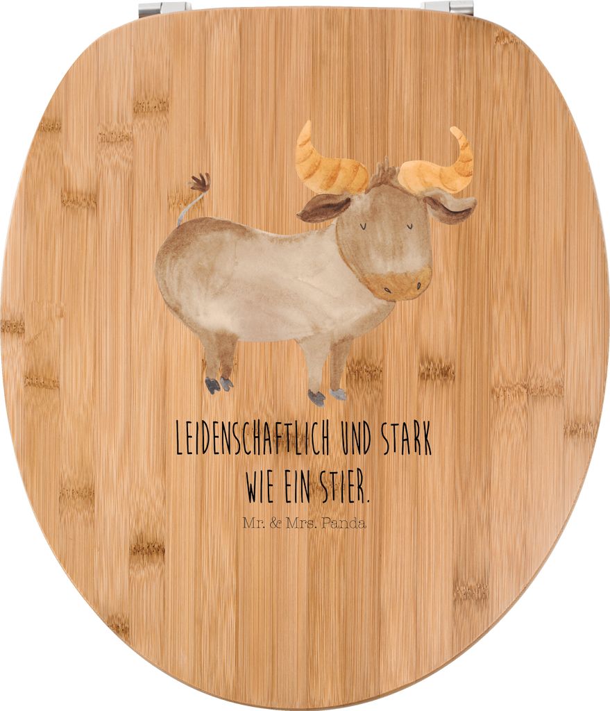 Mr. & Mrs. Panda Klodeckel Sternzeichen Stier - Transparent - Geschenk, Toilettendeckel, klo deckel, Rind, Klobrille, Geburtstag April, Toilettenbr...