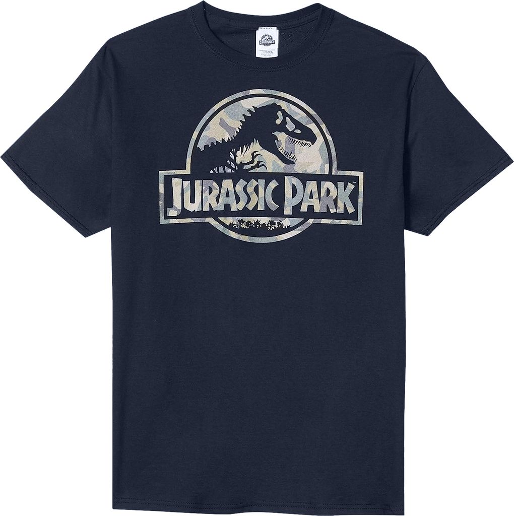 Jurassic Park - T-Shirt Logo für Herren TV2181 (L) (Marineblau)