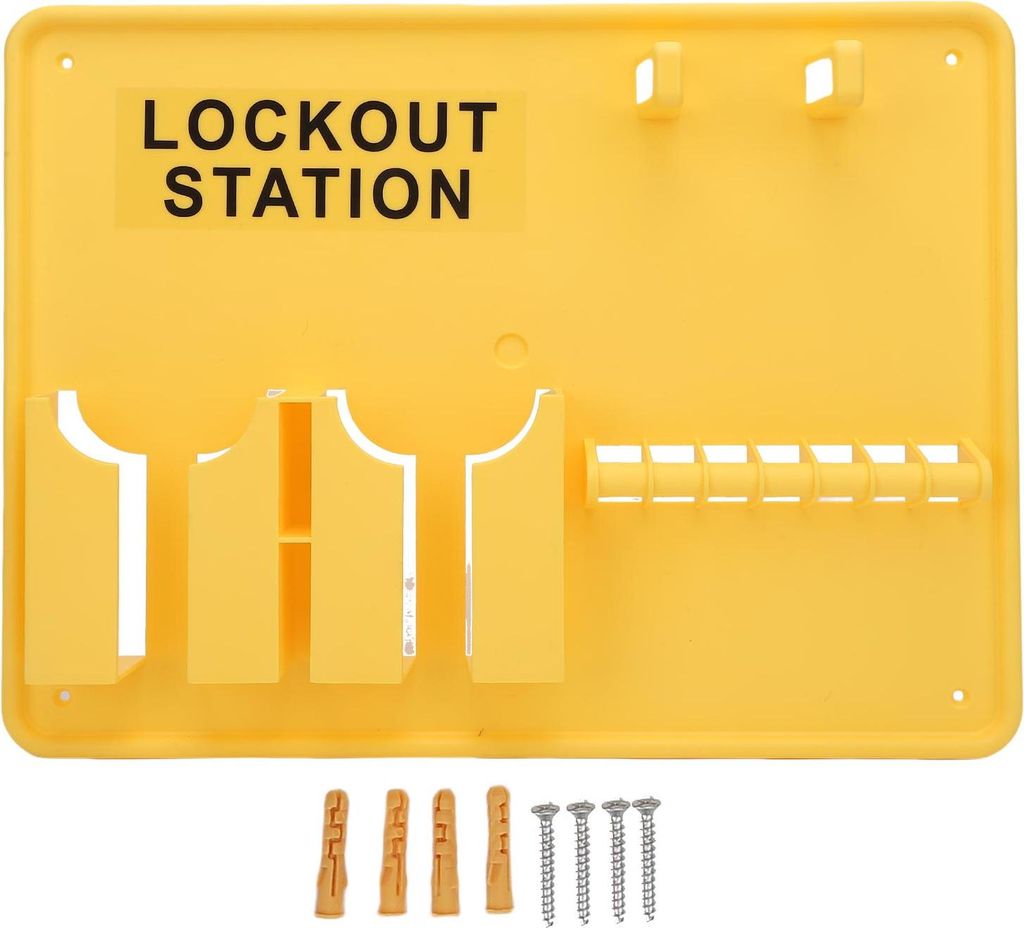 Lockout-Tagout-Station, verformungssicher, verbesserte Sicherheit, wandmontiertes Lockout-Tag-Kit für die Industrie