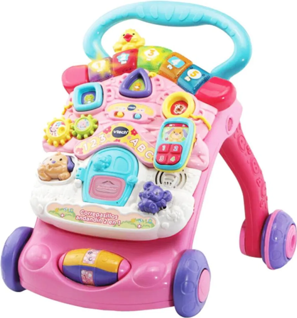 Voiture à pédales Vtech Rose pour bébé dès 9 mois - Porteur évolutif