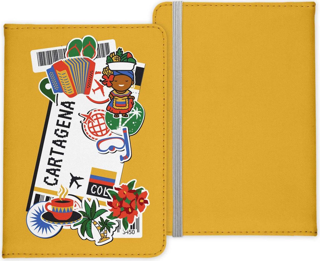 22Feels Cartagena Souvenir Reisepasshülle Organizer Reisen Gadgets Kolumbien Südamerika Urlaub Kunst-Leder Etui Cover Frauen Männer Kinder