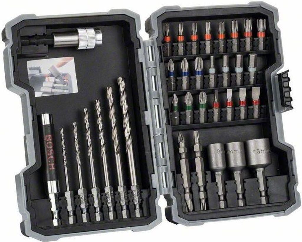Bosch Bitset mit Metallbohrern und Extra Hard-Schrauberbits 35-teilig - 2607017565