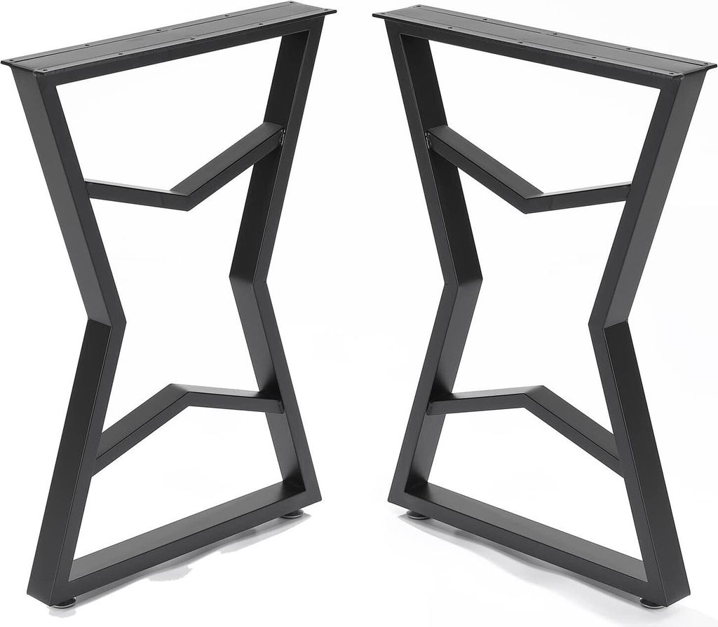 2er Set Tischgestelle aus Metall, OS ma58, schwarz, 55x72 cm, 91362