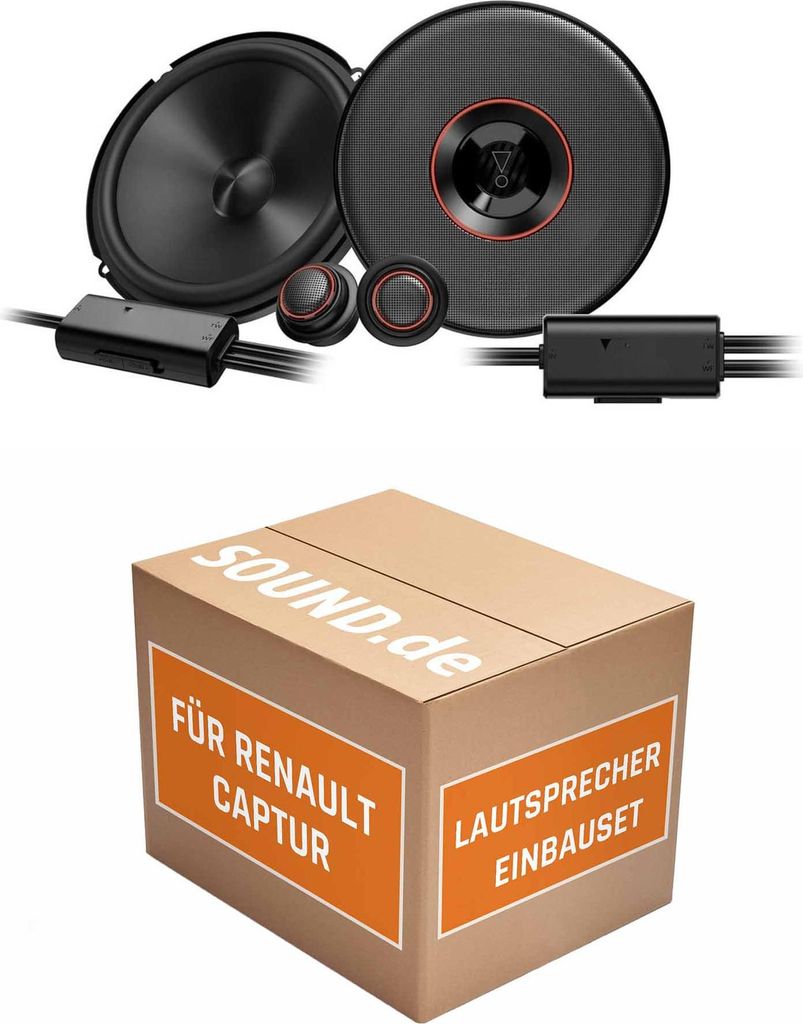Lautsprecher Boxen Einbaupaket Front JBL Club3 64C passend für Renault Captur I | 2x Tief-Mitteltöner 2x Hochtöner