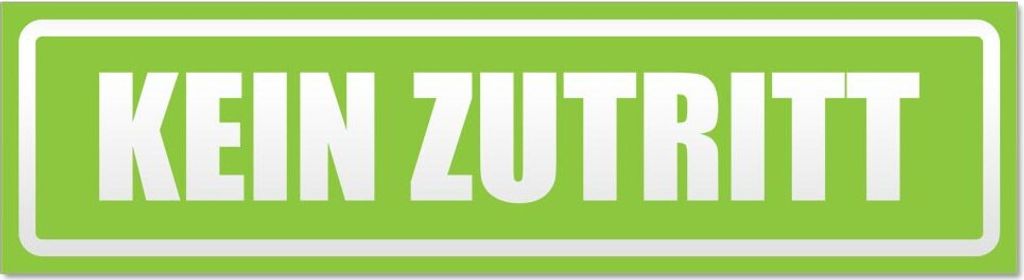 Kein Zutritt invertiert Magnetschild Schild magnetisch
