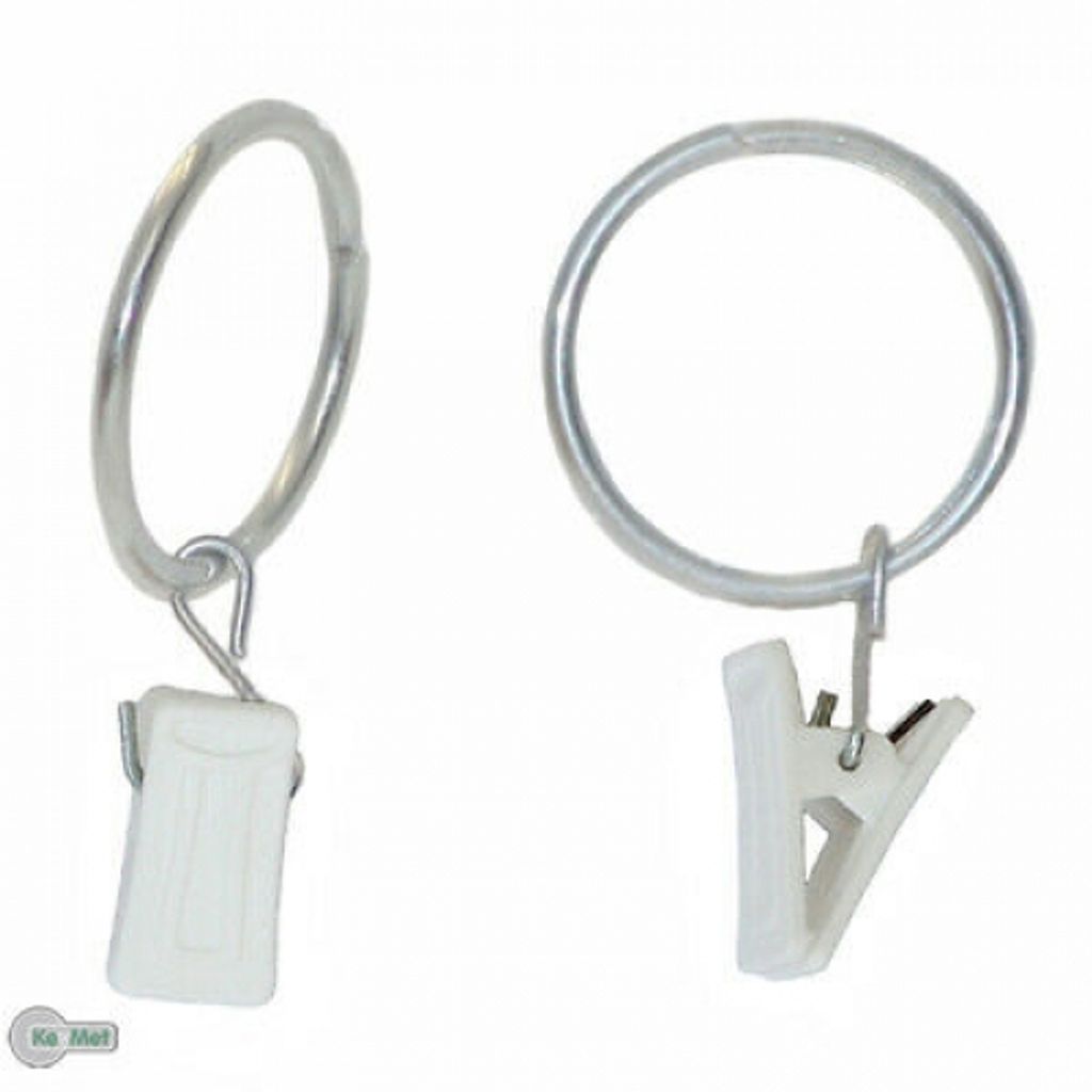 10 Sätze 3,5 mm x 55 m Durchmesser Metall Vorhang Ring Abnehmbare Zahn Clips 