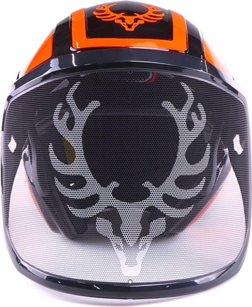 PROTOS Forsthelm / Schutzhelm KOX Edition mit Gehörschutz und Visier Integral Forest Schwarz/NeonOrange OneSize
