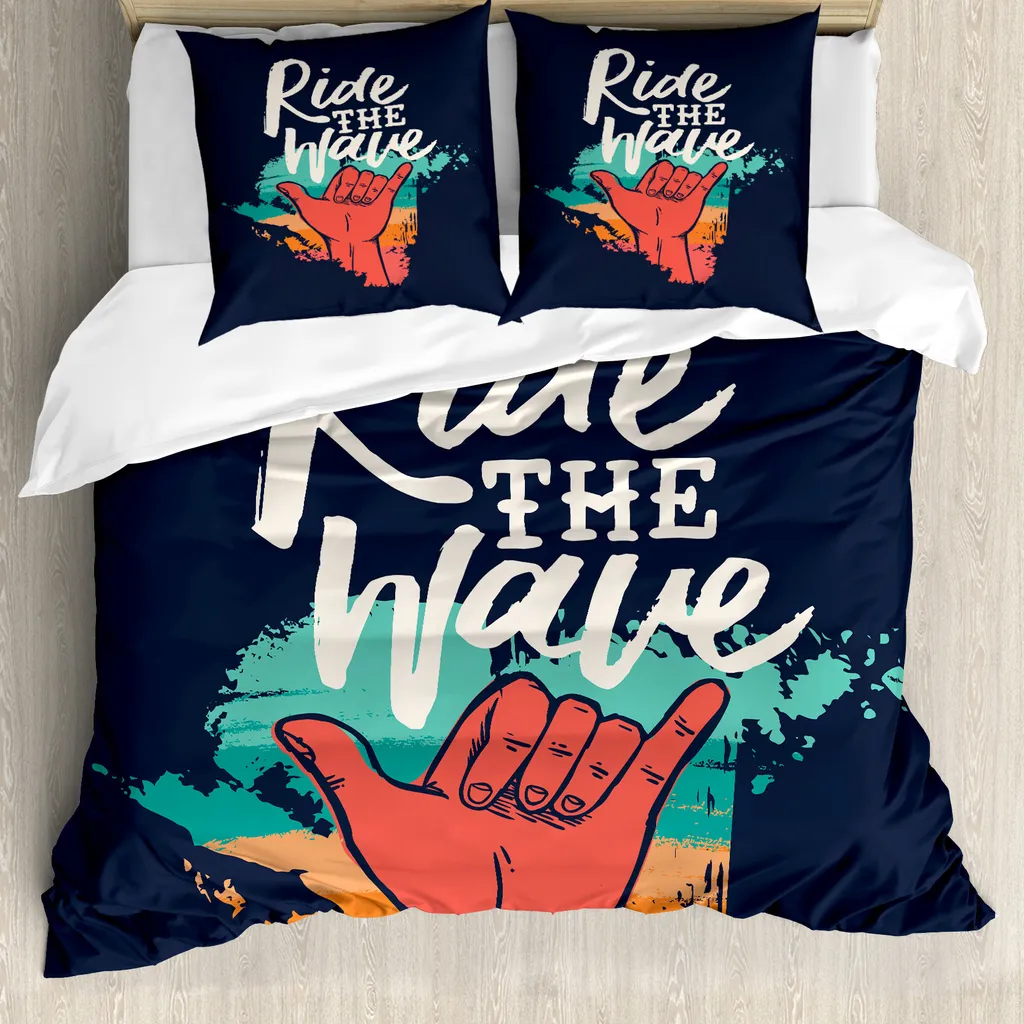 Ensemble de housse de couette 155x220 cm Ride the Wave Multicolore