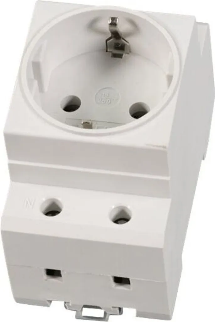 EFB EK633.1 EFB Einbausteckdose 1-fach für Hutschiene, grau