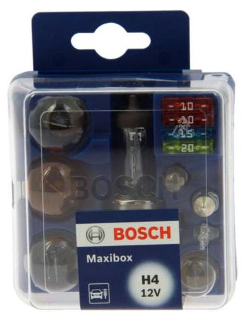 Coffret 8 Ampoule + 4 fusibles Maxibox H4 12V - BOSCH Image du produit 