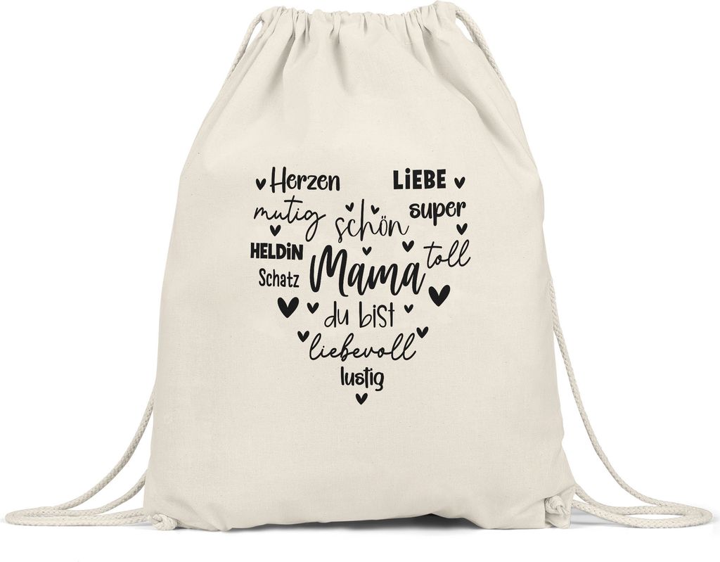 Mama Turnbeutel Gymsack Muttertag Beste Mama der Welt Geschenk Dankesagen
