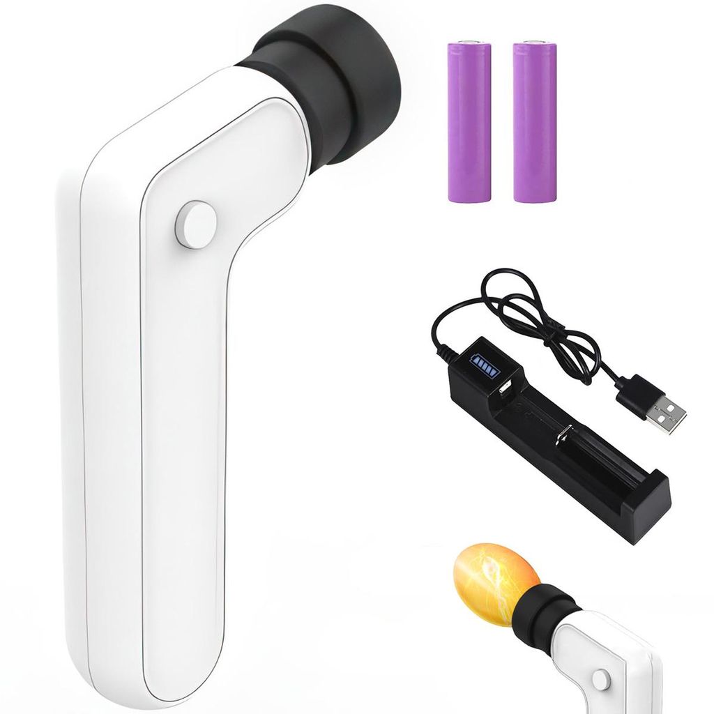 Eierlampe zur Durchleuchtung von Eiern,wiederaufladbar,mit fokussierendem Lampenschirm,hellem kaltweißem LED-Licht zur Kontrolle der Embryoentwick...