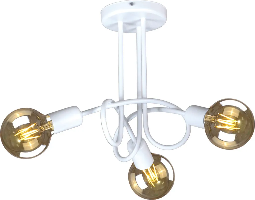 Plafonnier DEZE Blanc Kaja 3xE27 60W en Métal Design 30x35x35 cm IP20