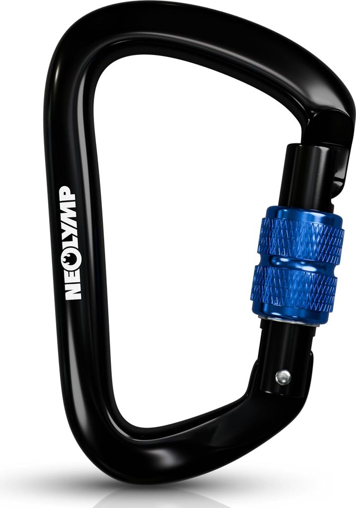 Ultraleichter Verschlusskarabiner mit Screw-Lock (Aluminium, mit Schnellverschluss)