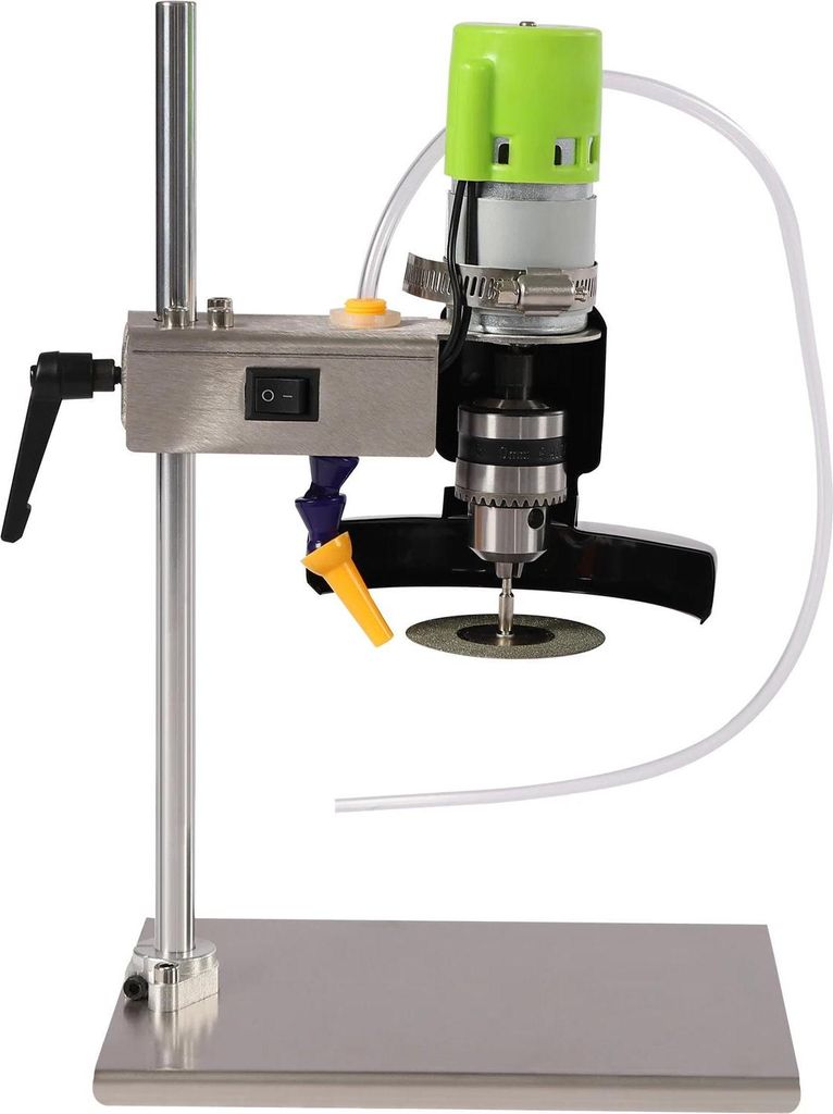 Glasflaschenschneider - Tischgerät - 150 W - 110–240 V EU‐Stecker - DC795‐Motor - 2000–6000 U/min - 60 mm Schneidscheibe - Edelstahl - Sil...