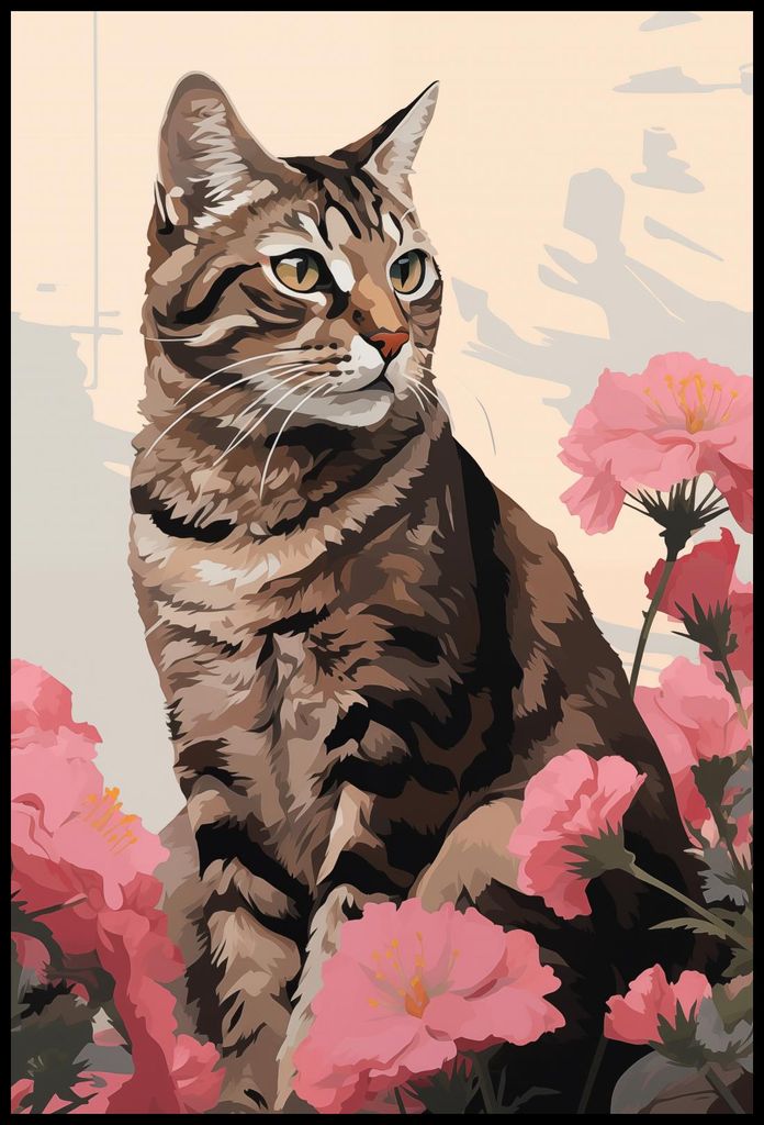 Plakat 68x101cm Porträt der Katzenseele