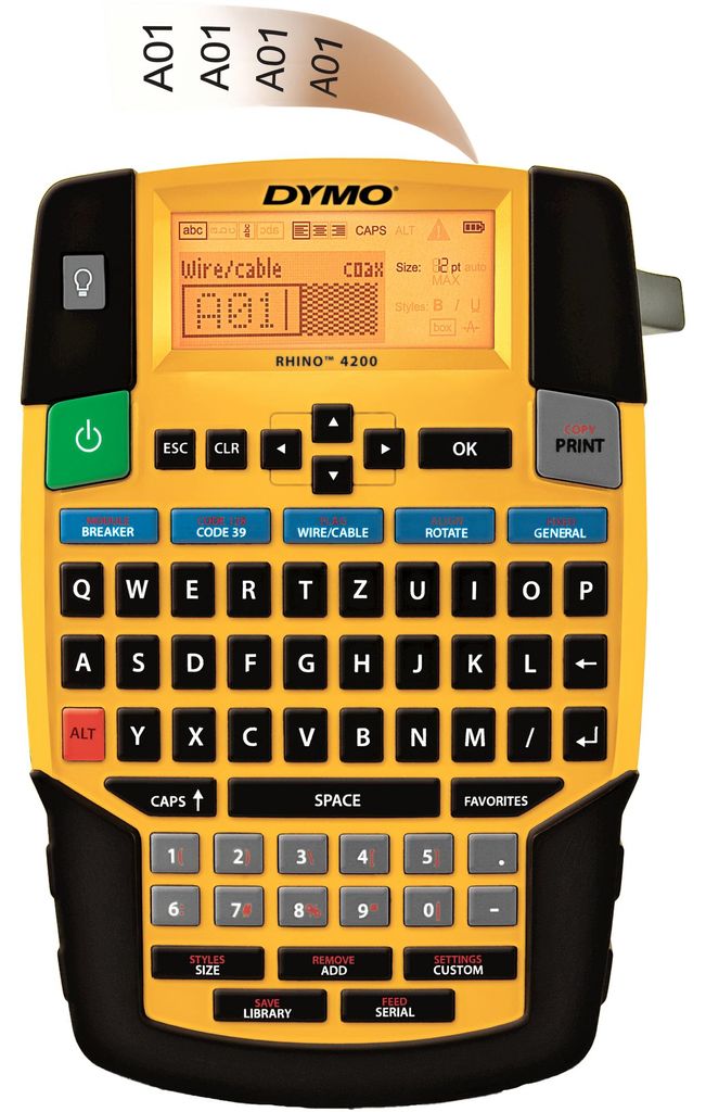 Dymo 1852998 Rhino 4200 set, inclusief transportkoffer Productafbeelding 