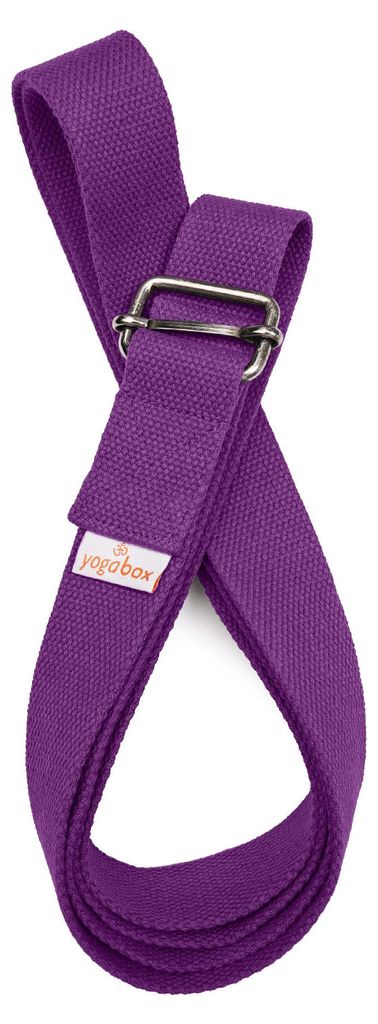 yogabox Yogagurt BASIC mit Schiebeverschluss - aubergine 2,5 m