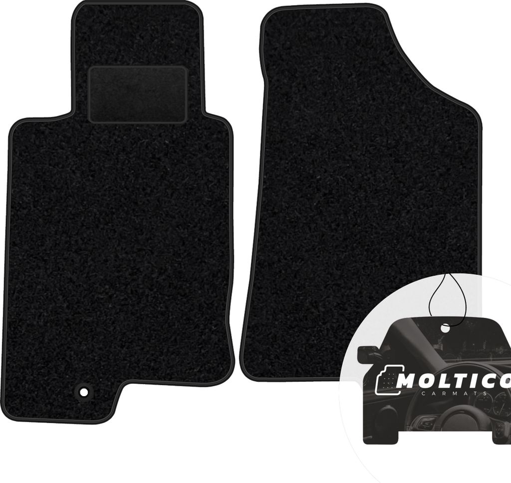 moto-MOLTICO Vorne Fußmatten Auto Velours Autoteppiche Schwarz Automatten Set 2-teilig passend für Hummer H3 2005-2010