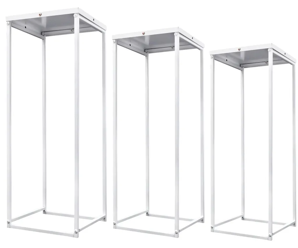 Supports Plantes Intérieur et Extérieur - Set de 3 Porte-Pots en Métal
