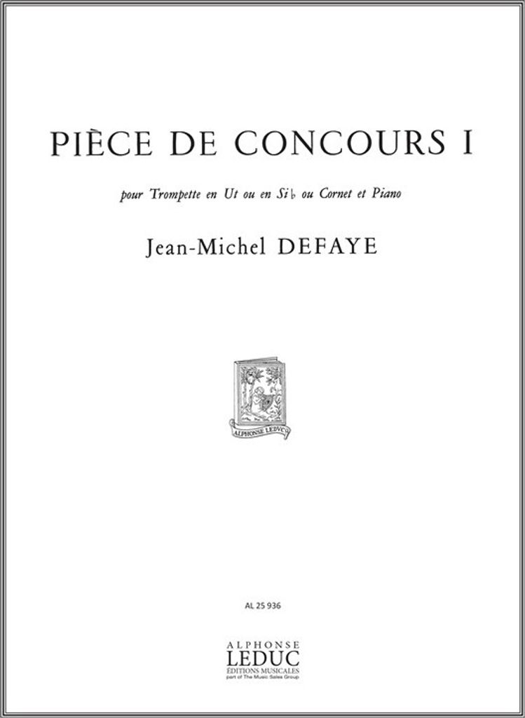 Pièce de concours vol.1 pour trompette (ut/si b) et piano