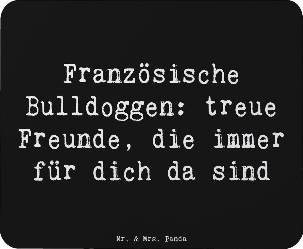 Mr. & Mrs. Panda Mousepad Spruch Französische Bulldogge Freund - Schwarz - Geschenk, Mouse Pad, Hunderassen, Anpassungsfähigkeit, Beschreibung, L...