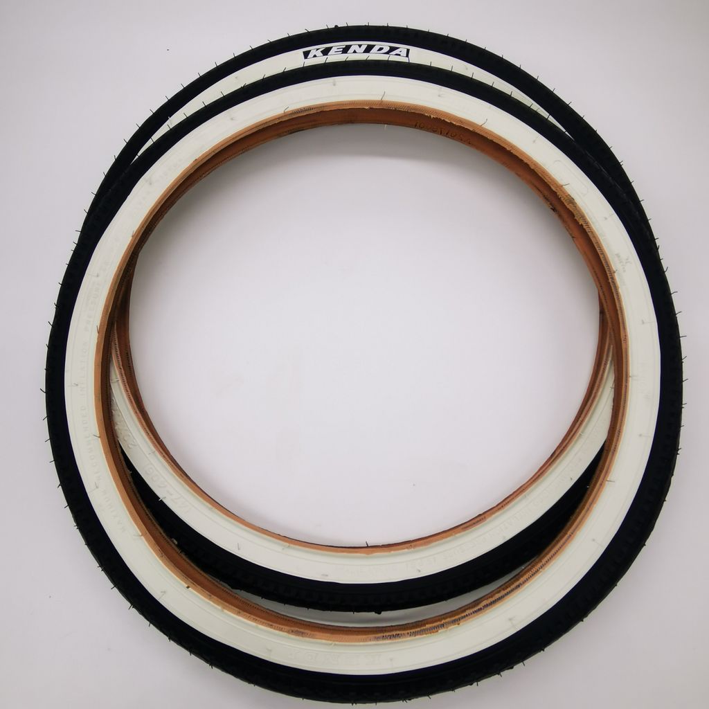Kenda 20x1.75 Bike Tires & Tubes Set - 2 Tires + 2 Inner Tubes With Car Valve For 20-Inch Wheels