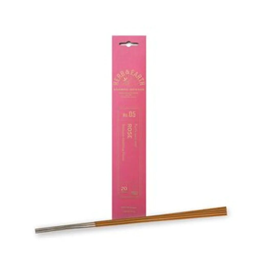 Encens Japonais Naturel Parfum Rose Herbe & Terre - Boîte de 12 Pcs