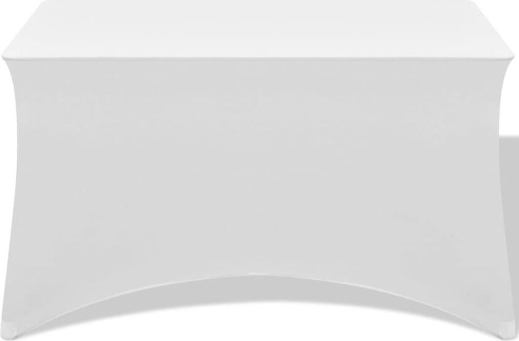 vidaXL Stretch-Tischhusse 2 Stk. 243 x 76 x 74 cm Weiß