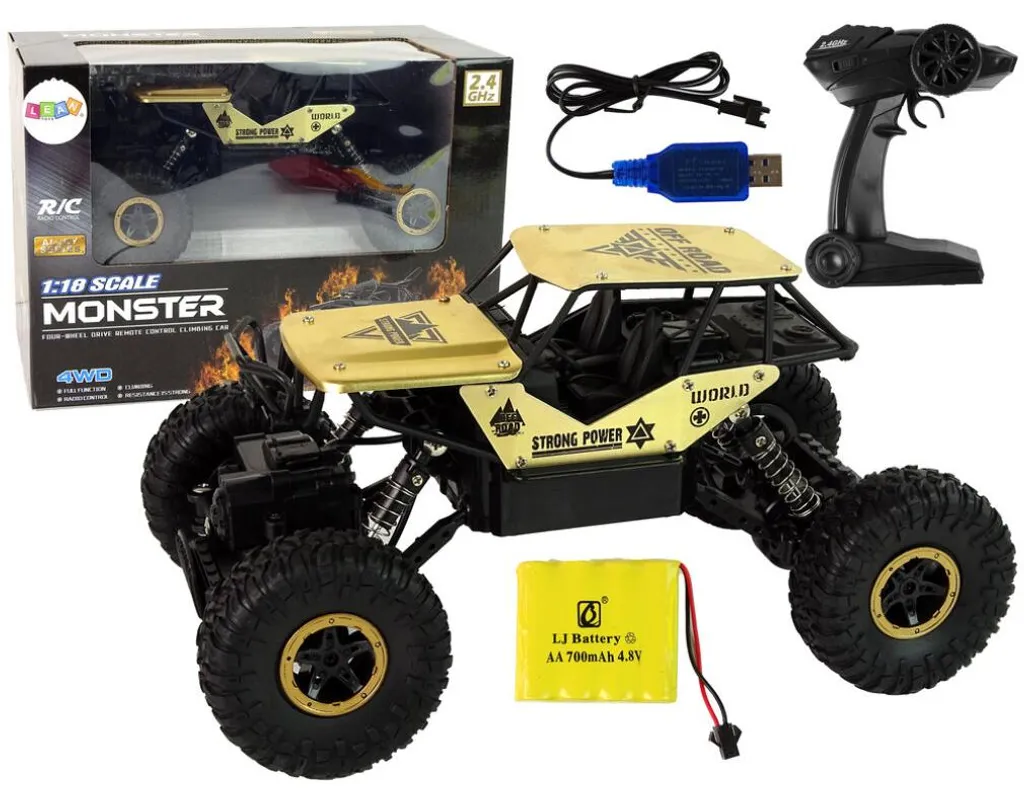 Voiture tout terrain R/C à grandes roues - Véhicule radiocommandé 1:18