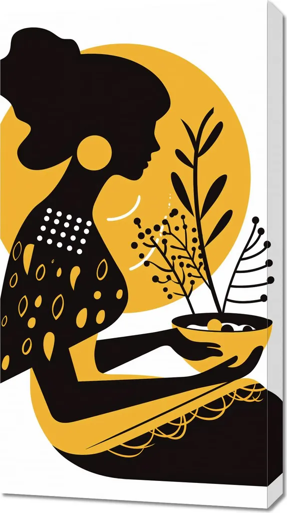 Acquista Quadro Donna e Natura 50x90 - Design Contemporaneo per Interni