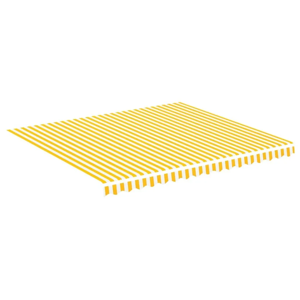 vidaXL Telo Ricambio Tenda da Sole 4x3,5m Giallo Bianco | Outdoor