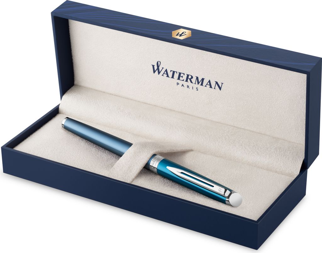 Waterman Hémisphère Füller | Hemisphere French Riviera Collection | Côte d'Azur | Füllfederhalter Mittlere Spitze mit blauer Tinte | Geschenkbox