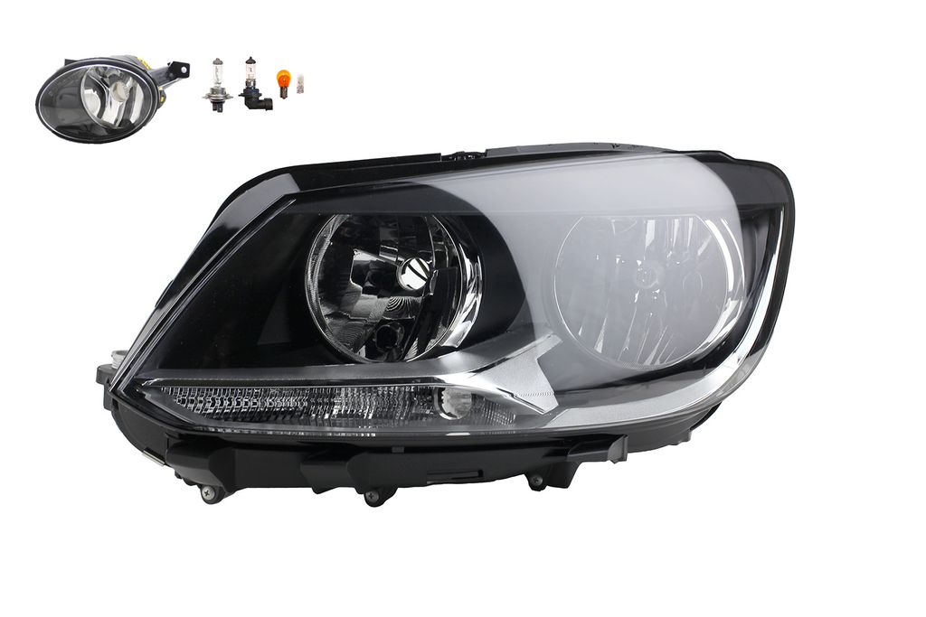 Johns, Scheinwerfer Halogen passend für VW Caddy III 2K 09/10-12/13 H7 H15 L +Nebel+Le. 1T1941005G 1T1941005D 1T1941005F 1T1941005H 5K0941699F 5K0...