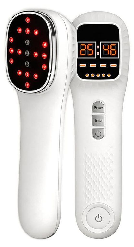 LED Rotlichtlampe mit Stativ 202×52×45mm 360° verstellbar 4 Modi 12 Timer kabellos für Muskelbereich Rücken Schultern