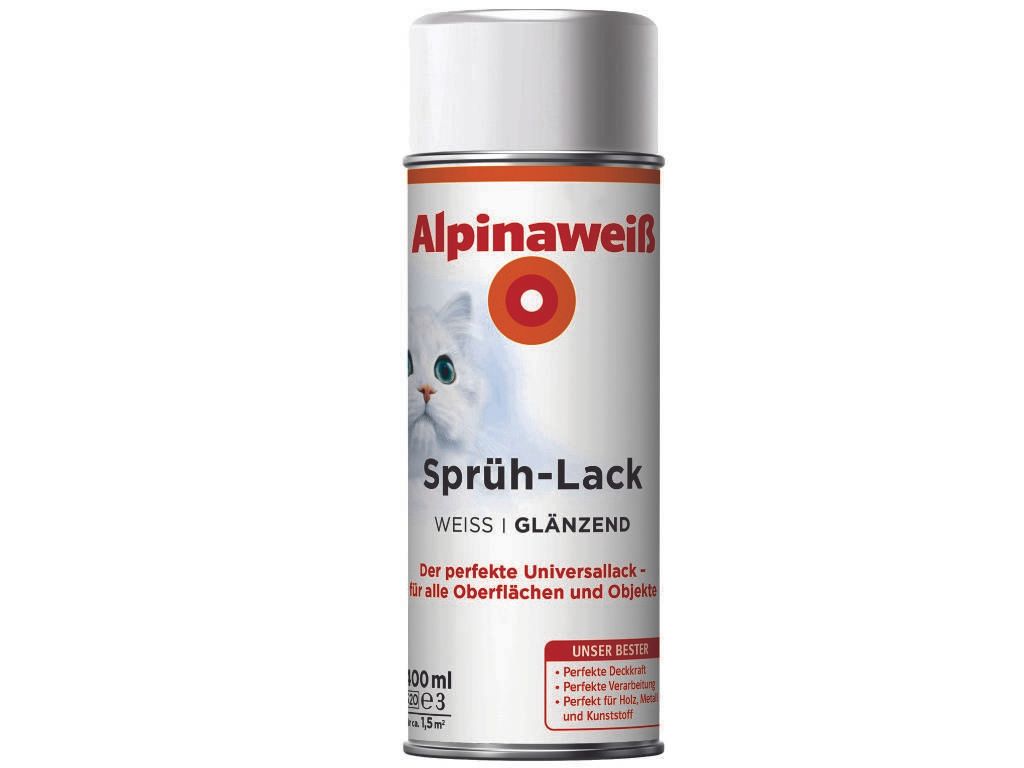 Alpinaweiß Sprühlack 400 ml weiß glänzend Produktbild 