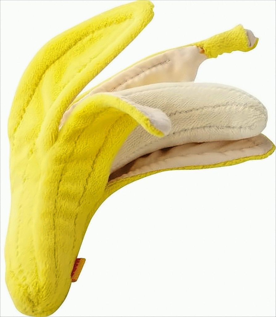 HABA Stoff Banane Spielzeug, ca. 13 cm, mit abnehmbarer Produktbild 