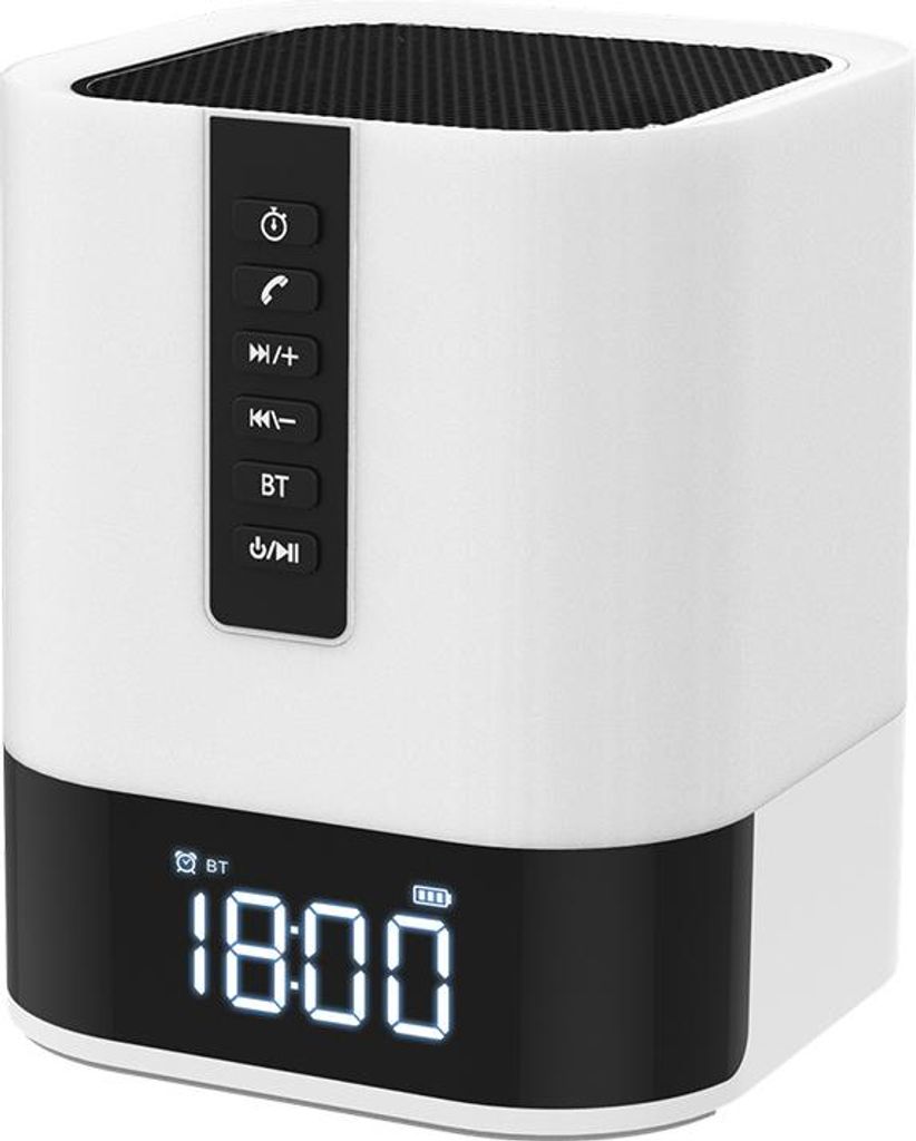 DY28S Kreativer kabelloser Bluetooth-Subwoofer-Lautsprecher, Nachttisch-LED-Uhr, Wecker, RGB-buntes Pat-Nachtlicht, gewöhnlicher Absatz, Wecker, B...