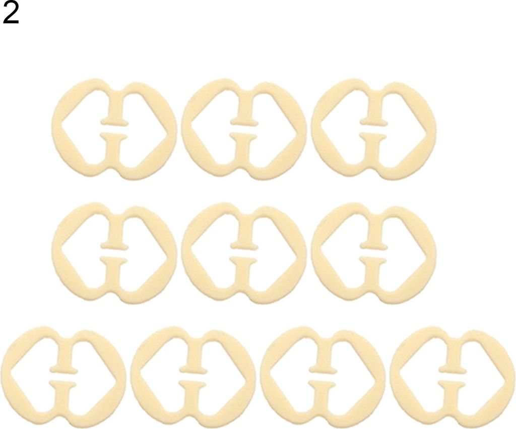 10pcs Bra Fastener Ergonomisches Design Multifunktion Kunststoff Frauen BH Straps Halter Nählieferungen-Hautfarbe 2
