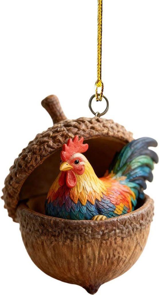 1/8 Stück Weihnachtsbaumschmuck Acryl Waldtier Eichel Ornament Weihnachtsfeier Hängende Dekoration Weihnachtsgeschenk