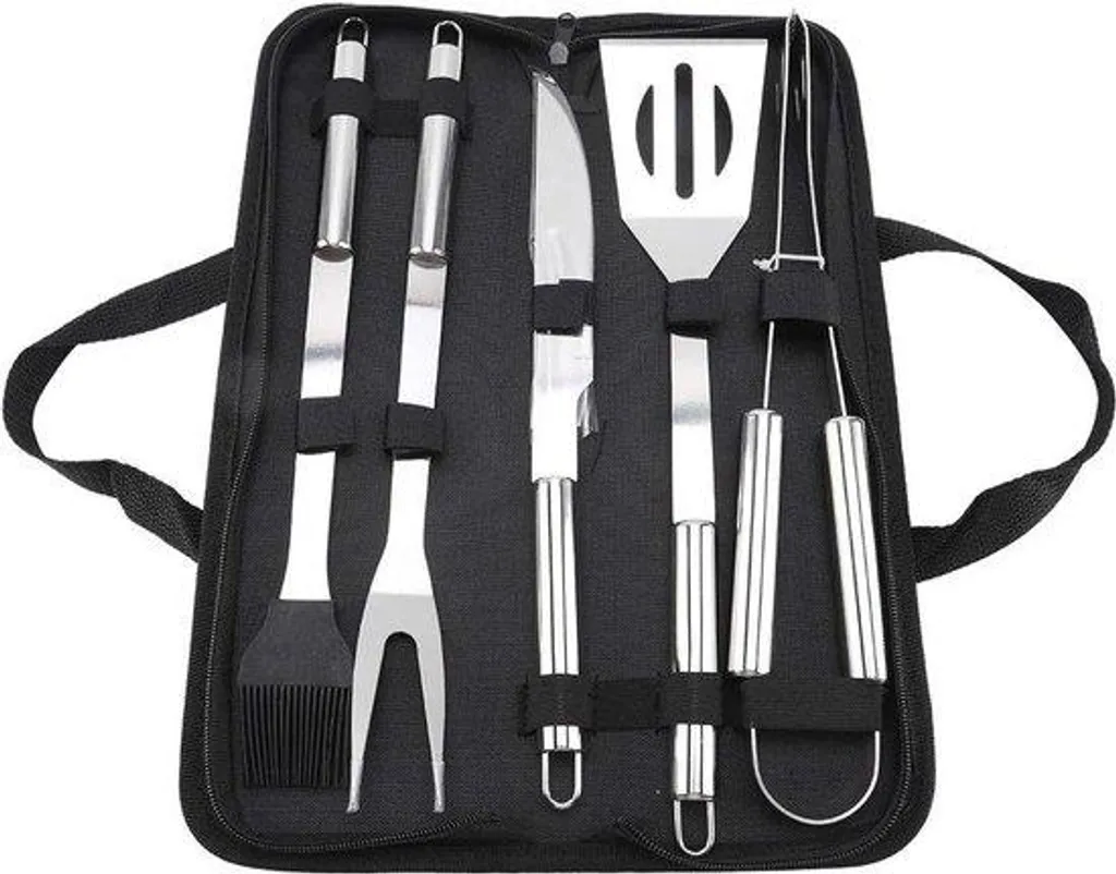 Kit accessoires barbecue inox robuste ensemble de 5 outils de cuisson