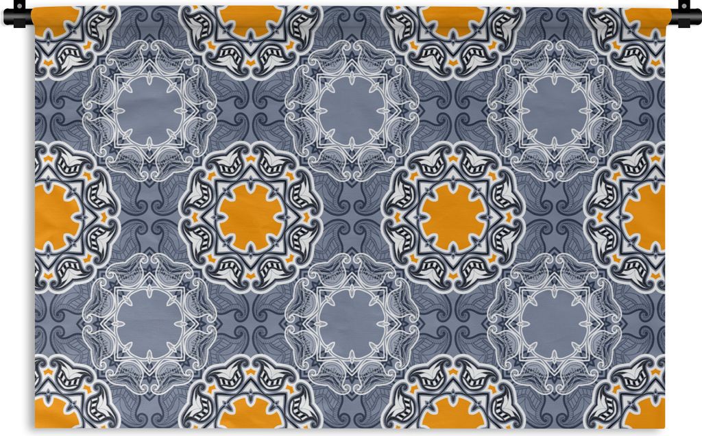 MuchoWow Wandteppich Wandbehang Winter - Abstrakt - Blumen - Design 120x80 cm Tapisserie Dekoration Wandtuch - Wanddekorationen - Wandtücher