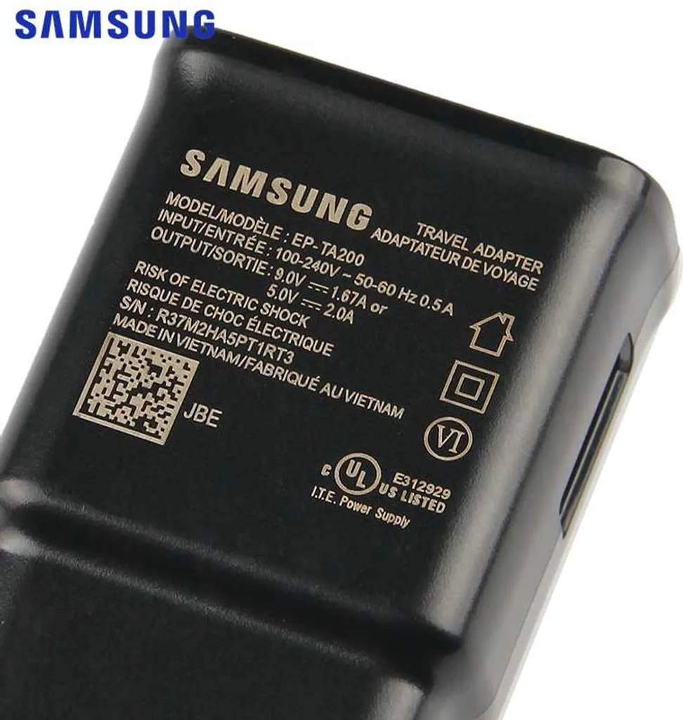 Adattatore di rete originale Samsung caricatore veloce + cavo di ricarica USB C EP-TA200 Fast Charger cavo dati caricatore di rete adattatore di ricarica Galaxy S9 S10 S20 / S20 Plus / S20 Ultra / Note 10 Plus / Note 20 Ultra / A40 A50 A70 A71 A51 A41 A42 A21s A30s S8 Plus Nero - 3