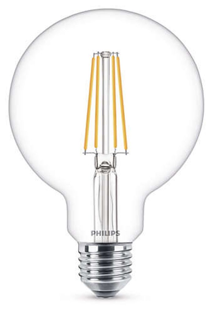Philips Filament-Lampe, transparent, 60W G93 E27, 7 W, 60 Produktbild 