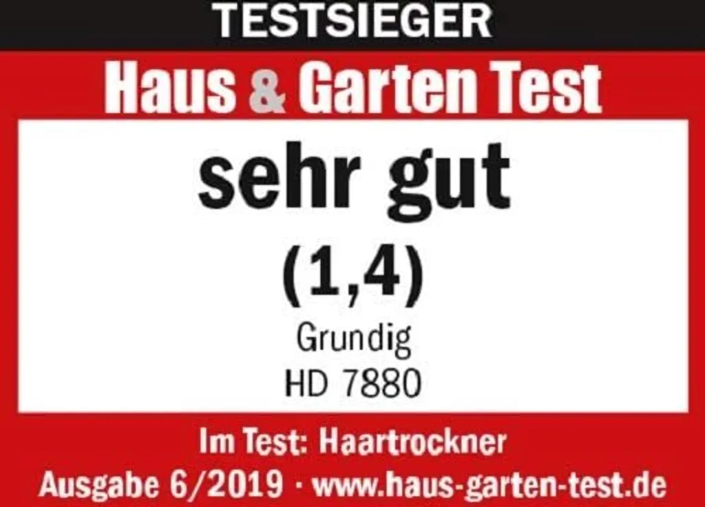 Sèche-cheveux Ionique Grundig HD 7880 avec Commande Tactile Sensitive - 12