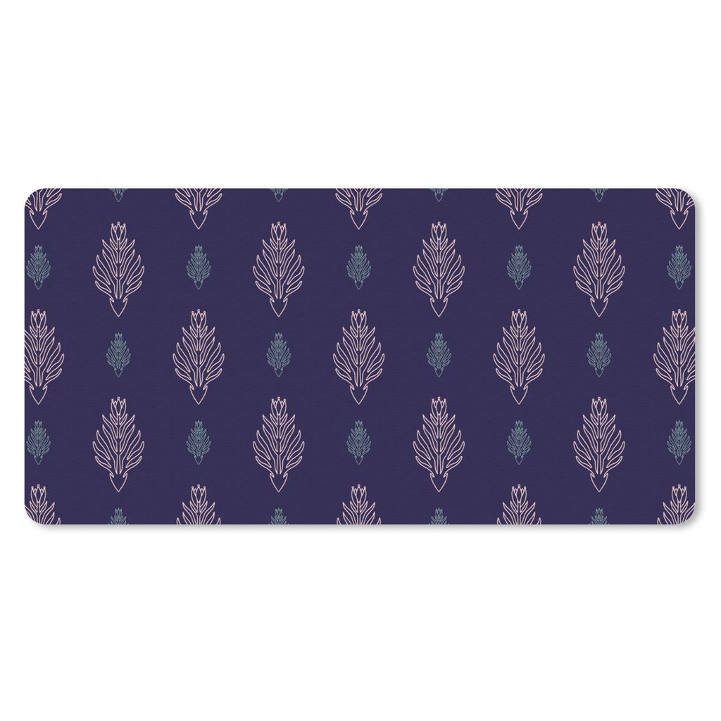 MuchoWow Mauspad Mousepad Art Deco - Kontur - Muster 60x30 cm - Mousepads - Maus Mat - Pad - Mausunterlage - Nachhaltig